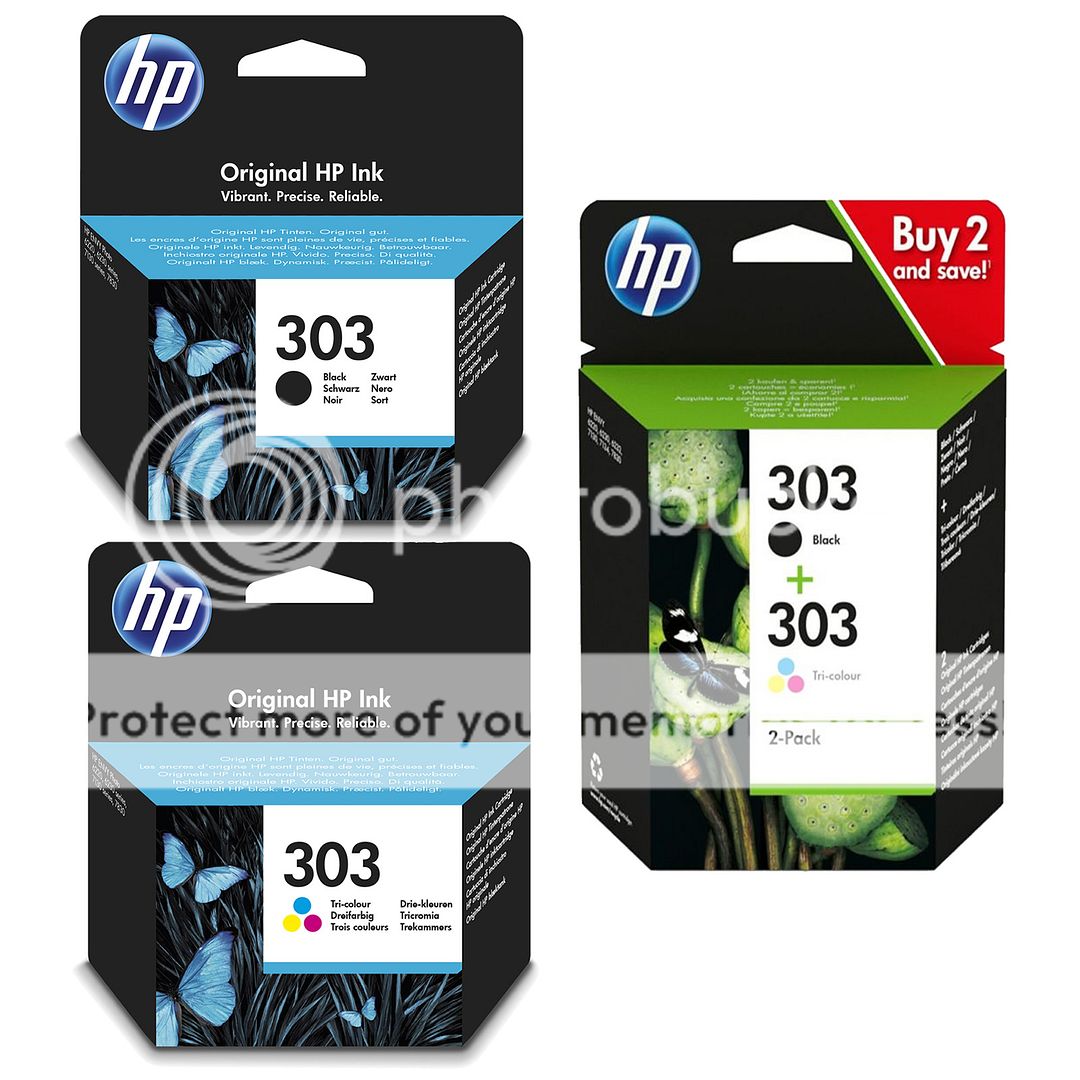 HP 303 Black, Colour or Combo Ink Cartridges for Envy Photo 6230 7130